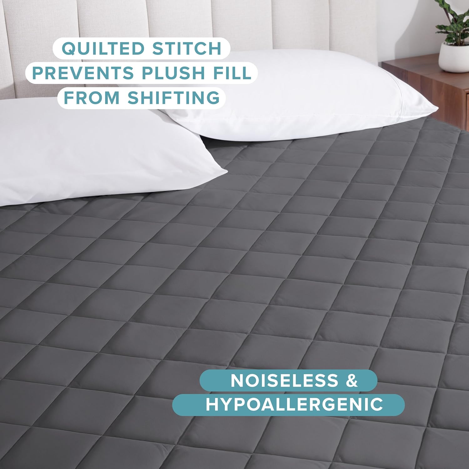 Waterproof Quilted Mattress Protector | Washable, Dust Proof & Hypoallergenic Bedding Cover Fitted Sheet King Size & Single Size