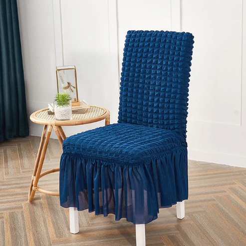 Dining Chair Cover Set 8 Piece Elastic Fitted Solid Color Cover Comfortable Chair Cover For Dining Room