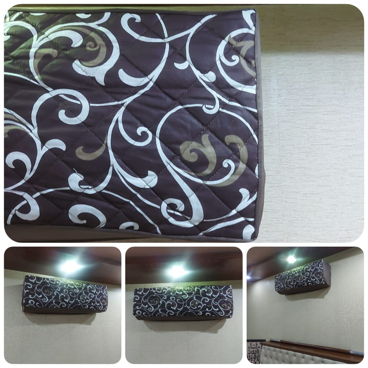 Water Proof Quilted Printed Ac Cover 1.5 Ten indoor+outdoor