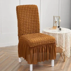 Dining Chair Cover Set 8 Piece Elastic Fitted Solid Color Cover Comfortable Chair Cover For Dining Room