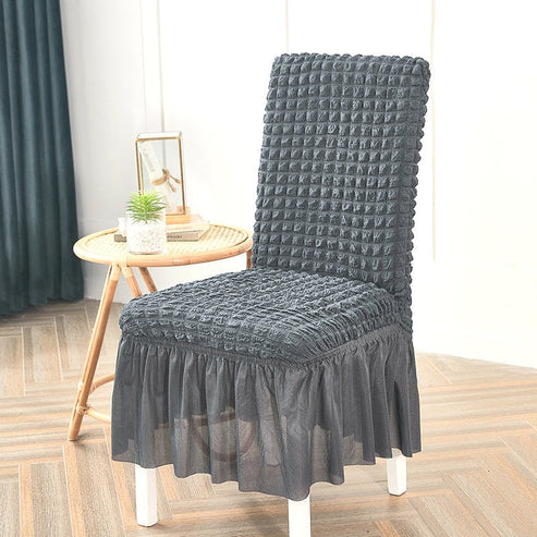 Dining Chair Cover Set 8 Piece Elastic Fitted Solid Color Cover Comfortable Chair Cover For Dining Room