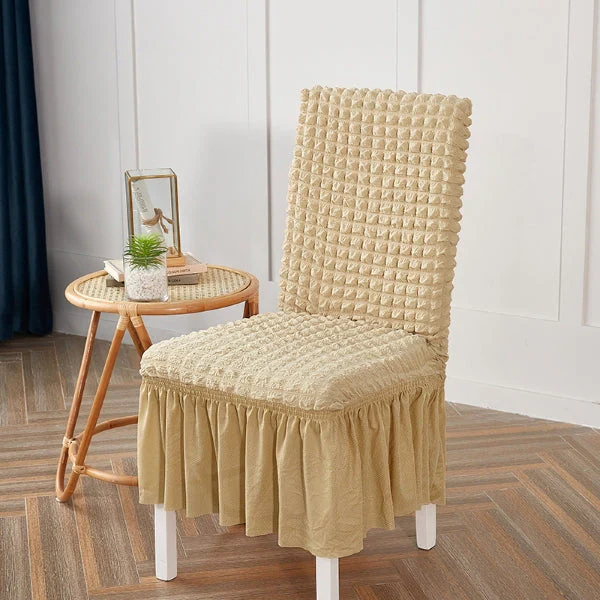 Dining Chair Cover Set 8 Piece Elastic Fitted Solid Color Cover Comfortable Chair Cover For Dining Room
